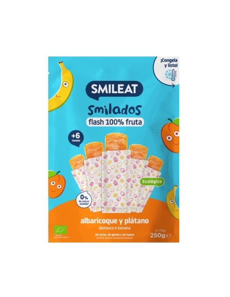 Oferta Smilado albaricoque y plátano ecológico 250g. (5 uds) +6M. Smil