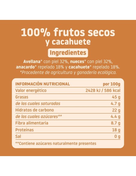 Oferta Mix frutos secos y cacahuete ECO 200g. +6M Smileat