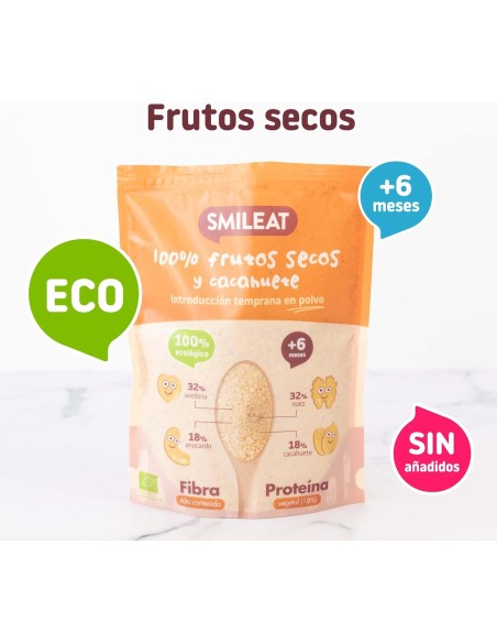 Oferta Mix frutos secos y cacahuete ECO 200g. +6M Smileat