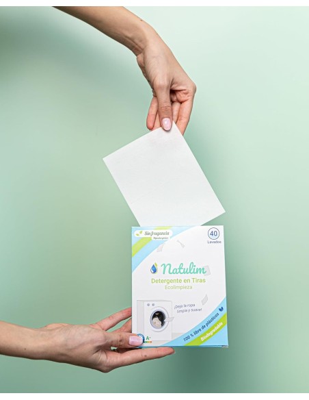Detergente en tiras fragancia natural (40 lavados). Natulim