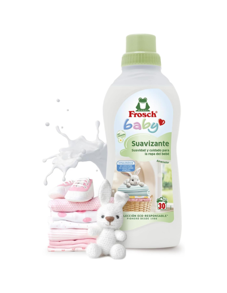 suavizante-750ml-30lavados-frosch-baby-1.jpg – Vista frontal suavizante Frosch Baby 750 ml.
