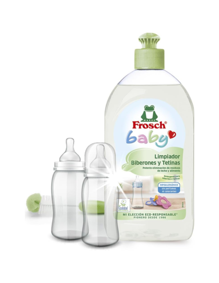 liquido-limpia-biberones-chupetes-500ml-frosch-baby-1.jpg – Vista frontal del limpiabiberones Frosch Baby 500 ml.