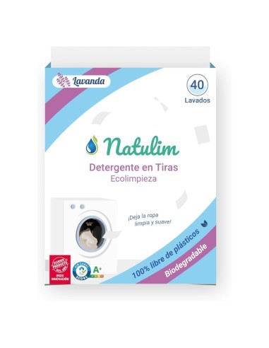 Detergente en tiras fragancia lavanda 40 lavados Natulim