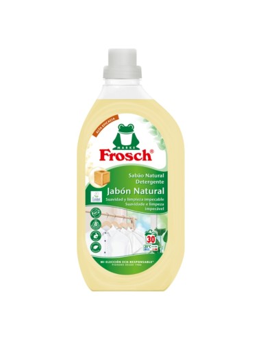 detergente-liquido-jabon-natural-1-5l-frosch-1.jpg – Vista frontal del detergente Frosch jabón natural 1,5 L.
