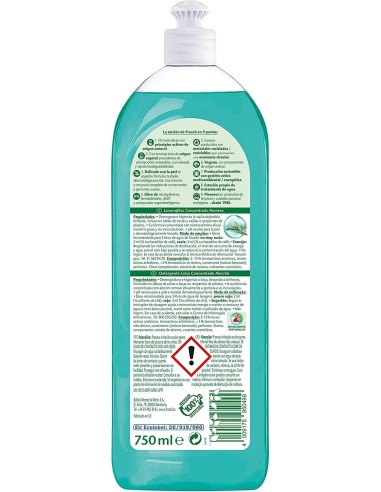 lavavajillas-concentrado-romero-750ml-frosch-2.jpg – Vista trasera con ingredientes y modo de uso.