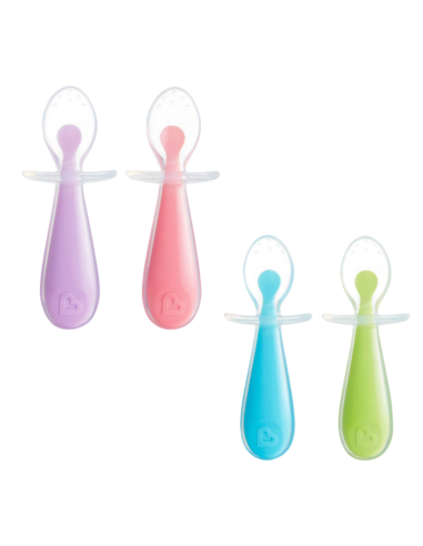 Pack de cucharitas de aprendizaje de silicona suave de Munchkin