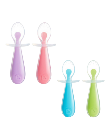 Pack de cucharitas de aprendizaje de silicona suave de Munchkin