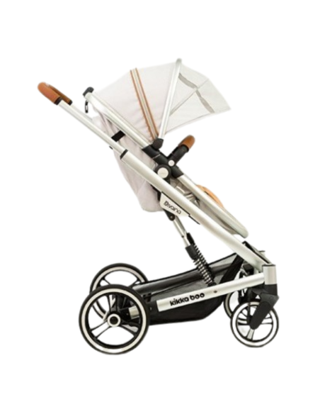 Silla de paseo gris melange con capazo | KikkaBoo - Nappy.es