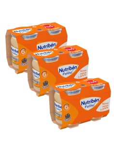 Oferta Pack 6 uds. potito plátano, naranja y galleta tarrito 190g. +6M