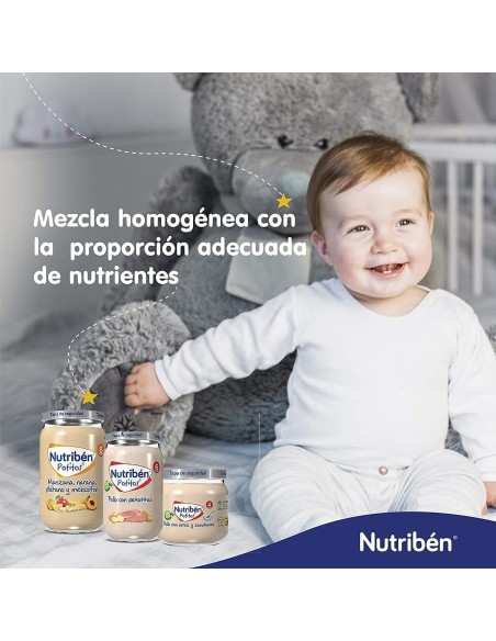 Oferta Pack 6 uds. potito plátano, naranja y galleta tarrito 190g. +6M