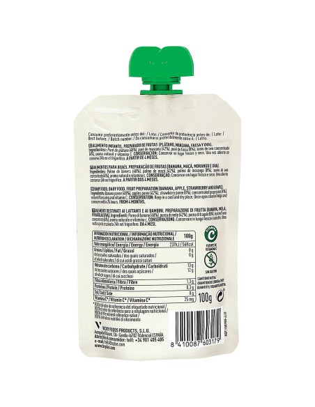 pouch-fresa-platano-120g-beplus-4m-2.jpg – Vista trasera con tabla nutricional.
