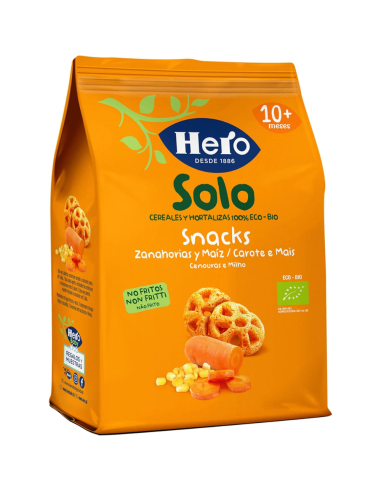 Snacks de zanahoria y maíz 40 gr | Hero Baby - Nappy.es