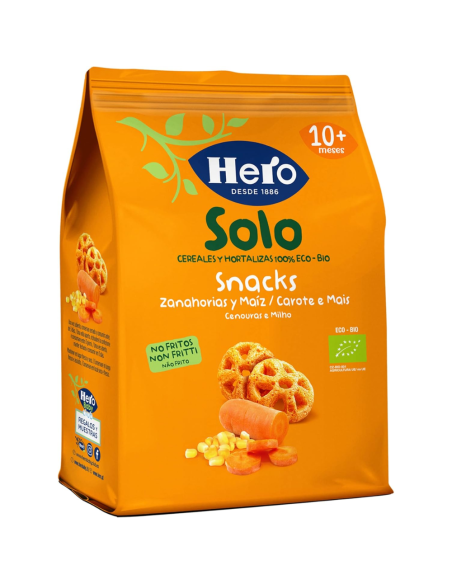 Snacks de zanahoria y maíz 40 gr | Hero Baby - Nappy.es