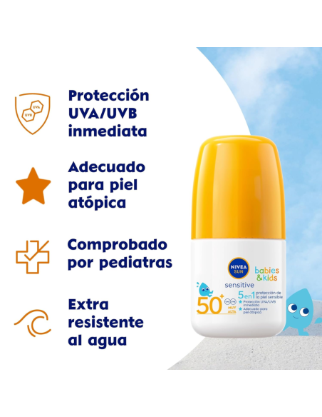 Roll-On Solar Sensitive SPF 50+ 50ml - NIVEA Sun Kids