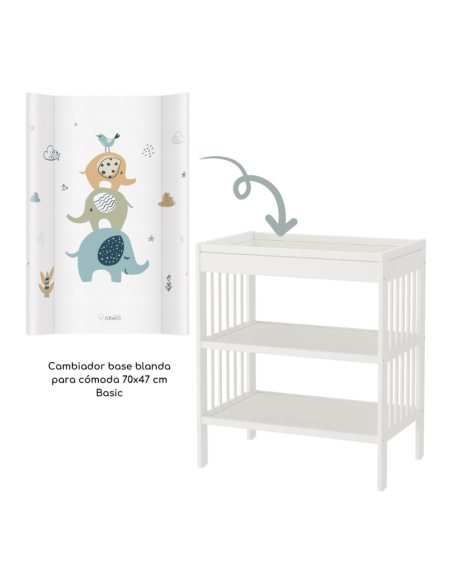 Cambiador blando 70x47cm modelo elefante | Albero Mio - Nappy.es