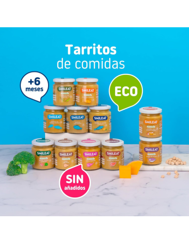 Tarrito ecológico de cocidito con ternera y jamón | Smileat - Nappy.es