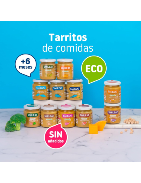 Tarrito ecológico de cocidito con ternera y jamón | Smileat - Nappy.es