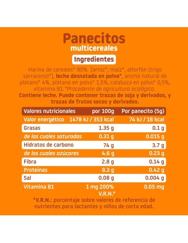 Oferta Panecillos de cereales con plátano y calabaza 60g. +8M Smileat