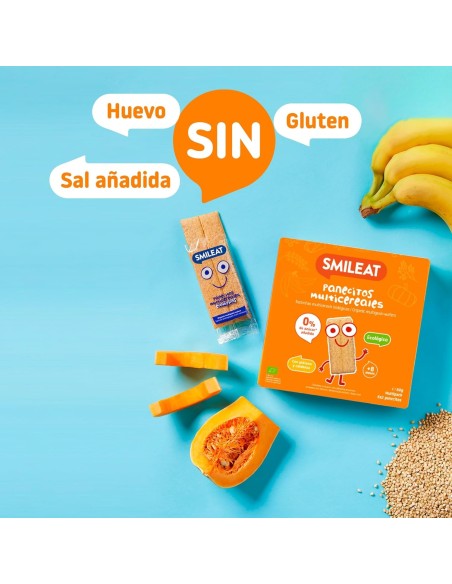 Oferta Panecillos de cereales con plátano y calabaza 60g. +8M Smileat
