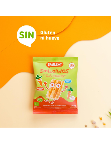 Snack de maíz, garbanzo, lenteja y zanahoria | Smileat - Nappy.es