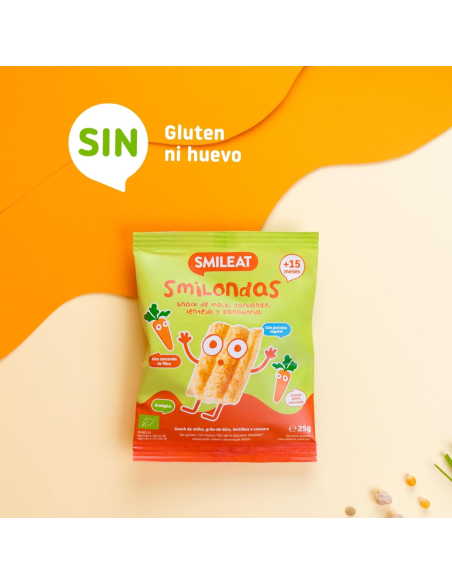 Snack de maíz, garbanzo, lenteja y zanahoria | Smileat - Nappy.es