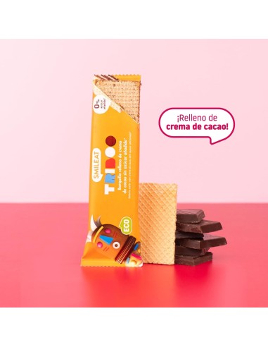 Oferta Barquillo TRIBOO relleno de crema de cacao 30g. Smileat