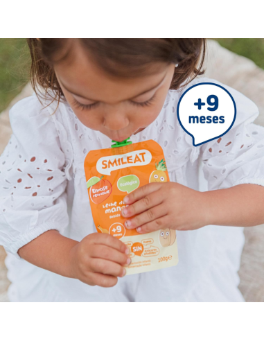 Pouche de Leche de Almendra, Mango y Piña 100gr | Smileat - Nappy.es