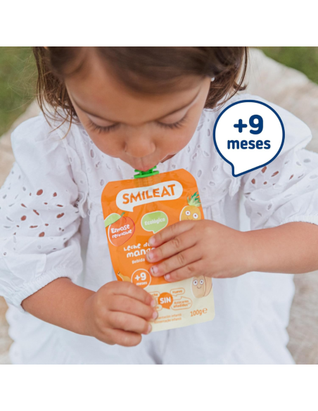 Pouche de Leche de Almendra, Mango y Piña 100gr | Smileat - Nappy.es