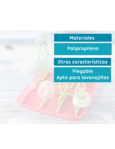 Escurre biberones color rosa | Kiokids - Nappy.es