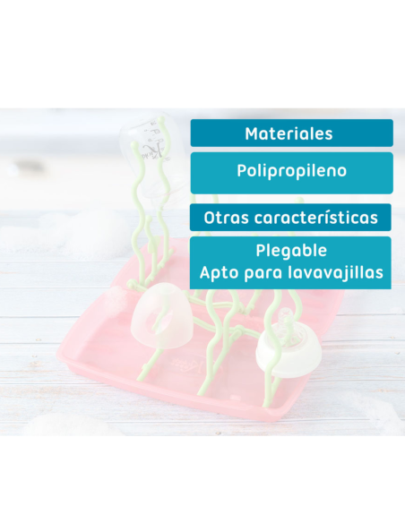 Escurre biberones color rosa | Kiokids - Nappy.es