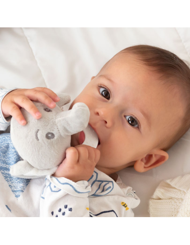 Mordedor peluche elefante gris 13 cm | Kiokids - Nappy.es