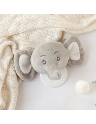 Mordedor peluche elefante gris 13 cm | Kiokids - Nappy.es