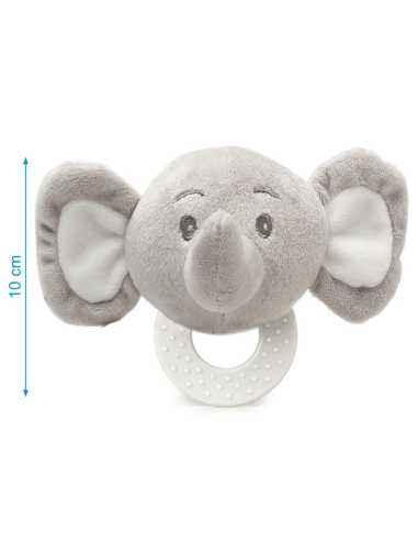 Mordedor peluche elefante gris 13 cm | Kiokids - Nappy.es