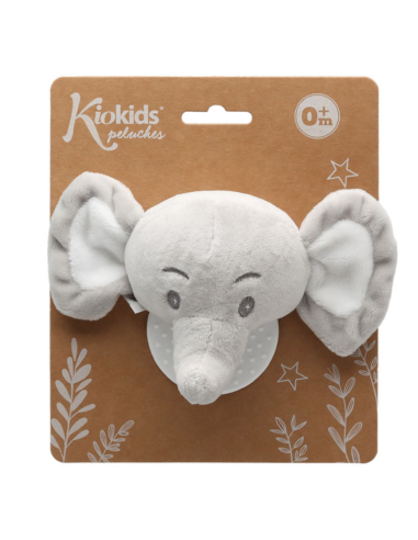 Mordedor peluche elefante gris 13 cm | Kiokids - Nappy.es