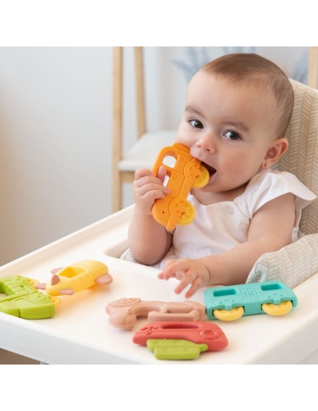 Oferta Juguetes mordedores vehículos 36X24 cm. +3M Kiokids