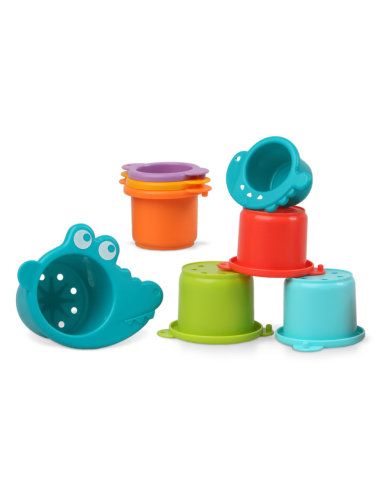 Juego de baño cubos apilables 8uds 12m+Kiokids