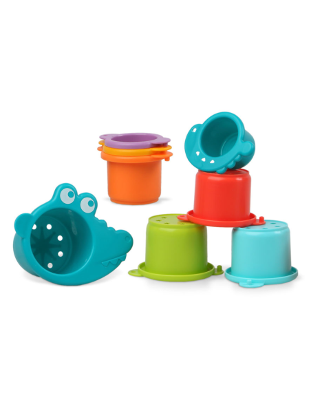 Juego de baño cubos apilables 8uds 12m+Kiokids