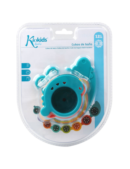 Juego de baño cubos apilables 8uds 12m+Kiokids
