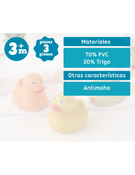 Set 3 patitos anti-moho 3m+ Kiokids