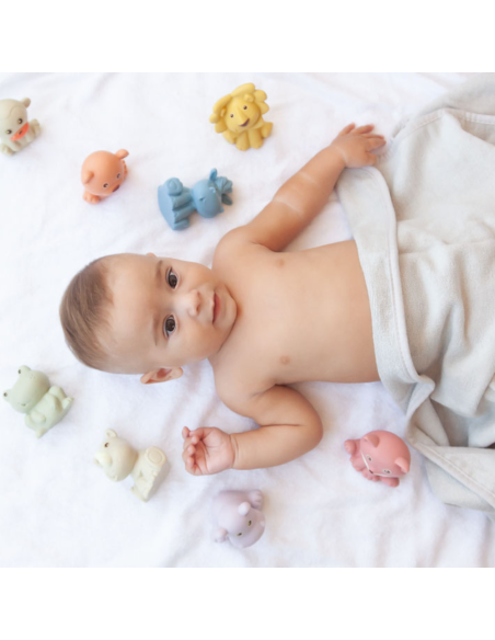 Set 9 animalitos anti-moho para baño 3m+ Kiokids