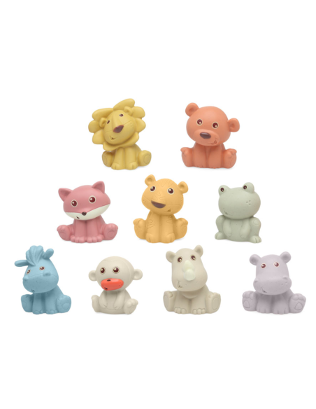 Set 9 animalitos anti-moho para baño 3m+ Kiokids