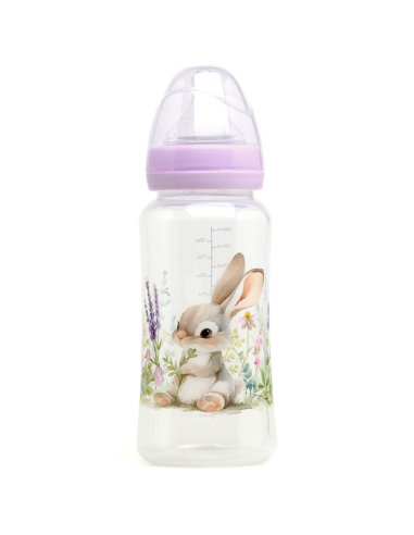 Biberón anticólicos color morado 360ml | Kiokids - Nappy.es
