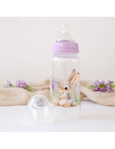 Biberón anticólicos color morado 360ml | Kiokids - Nappy.es