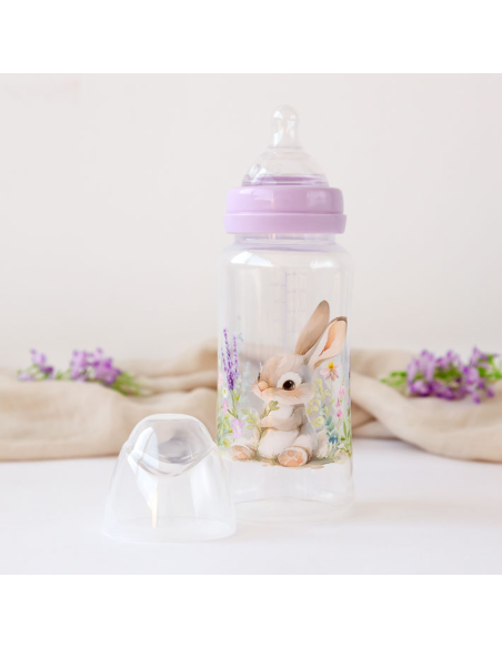 Biberón anticólicos color morado 360ml | Kiokids - Nappy.es