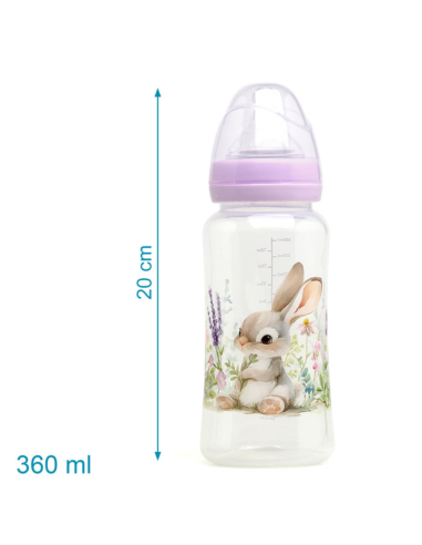 Biberón anticólicos color morado 360ml | Kiokids - Nappy.es
