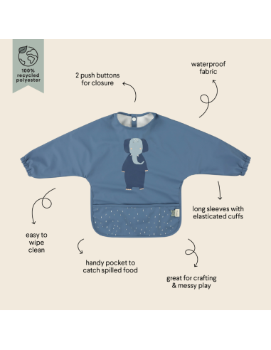 Baberos con mangas Elefante | Trixie - Nappy.es