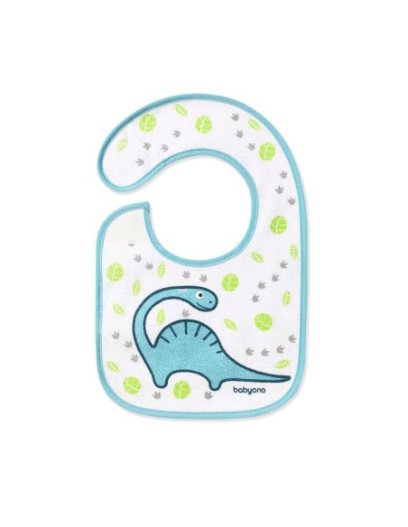 babero-rizo-dinosaurio-azul-babyono-1.jpg – Babero BabyOno dinosaurio azul Eat and I Grow