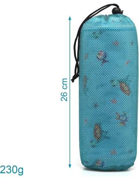 Toalla playa de microfibras color azul Kiokids