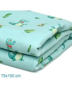 Toalla playa de microfibras color verde Kiokids 2
