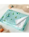 Toalla playa de microfibras color verde Kiokids